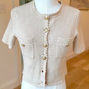 J.Crew Lady Crochet Jacket – Cream (Petite Friendly)